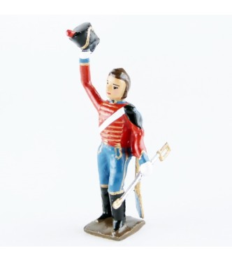 Hussard du 4e Regiment Shako en l'Air