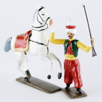 Mmaleluck tenant le cheval cabré de Napoléon