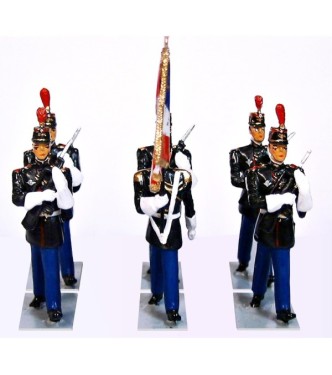 Garde au Drapeau de la Garde Républicaine au défilé