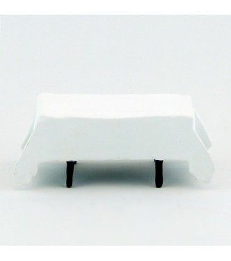 table avec nappe blanche