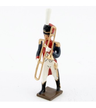 saqueboute / trombone à coulisse de la musique du 4e rgt d'infanterie de ligne