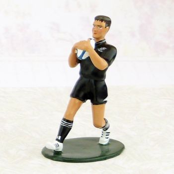rugbyman en arrêt de volée, équipe de Nouvelle Zélande (All Blacks)