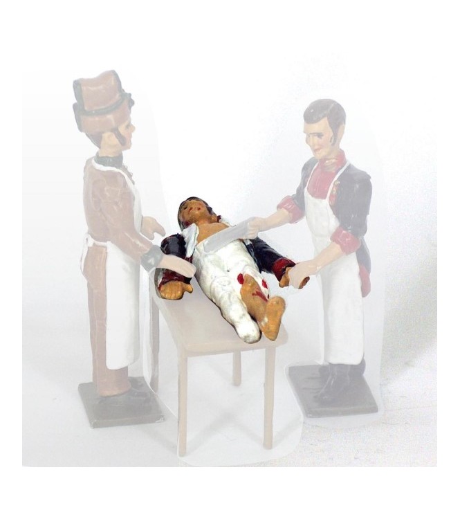 blessé avec jambe amputée (« l'Hôpital de campagne »)