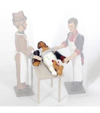 blessé avec jambe amputée (« l'Hôpital de campagne »)