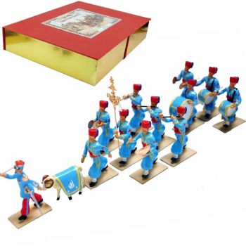 Nouba des Turcos, coffret de 13 figurines (1 Chef, 1 Bélier, 1 Turcos, 1 Chapeau