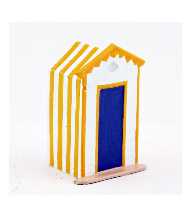 Cabine de plage jaune (en volume)