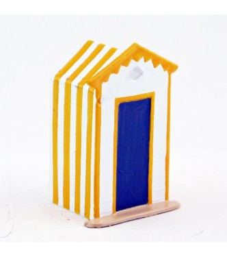Cabine de plage jaune (en volume)