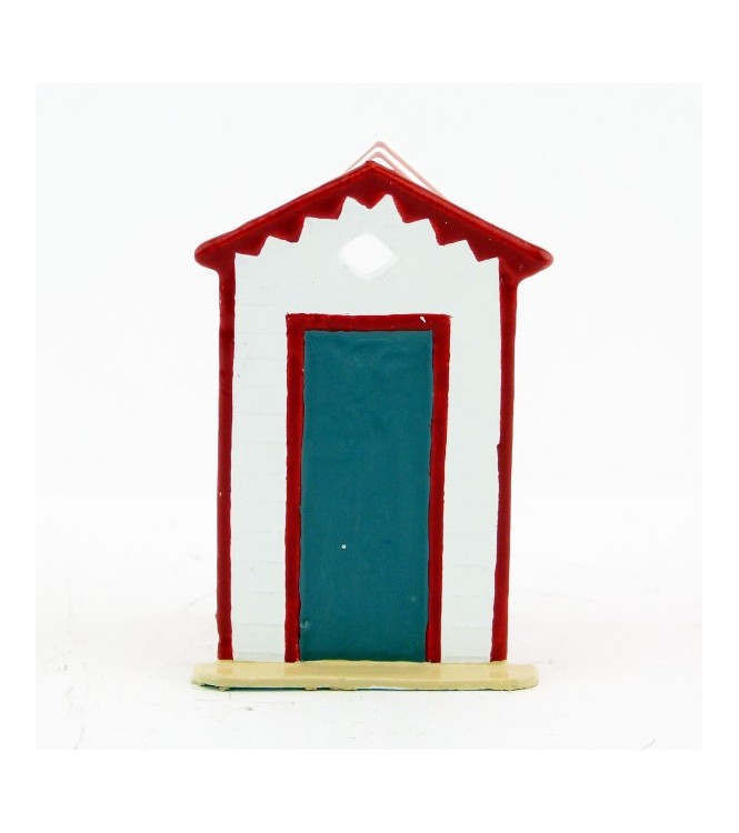 Cabine de plage rouge (en volume)