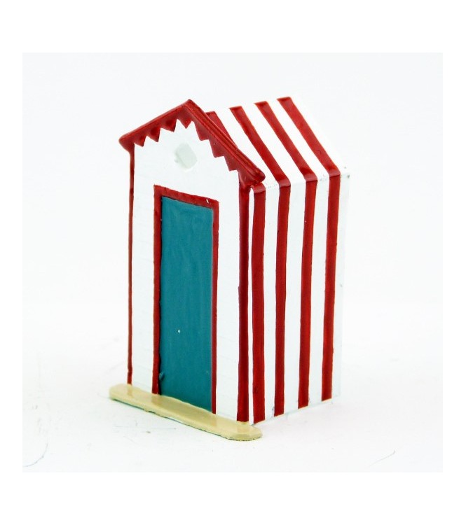 Cabine de plage rouge (en volume)