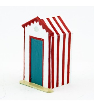 Cabine de plage rouge (en volume)