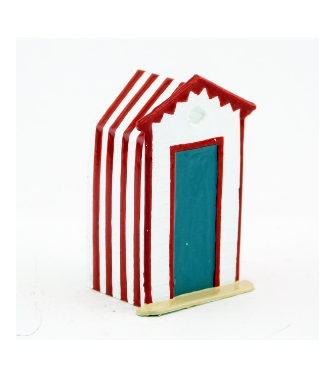 Cabine de plage rouge (en volume)