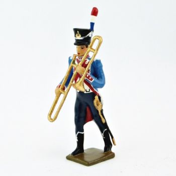 sacqueboute (trombone à coulisse) de la Musique du 17e Rgt d'infanterie légère