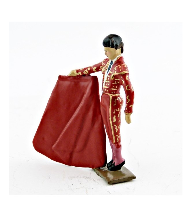 Toréro (costume rouge) avec muleta