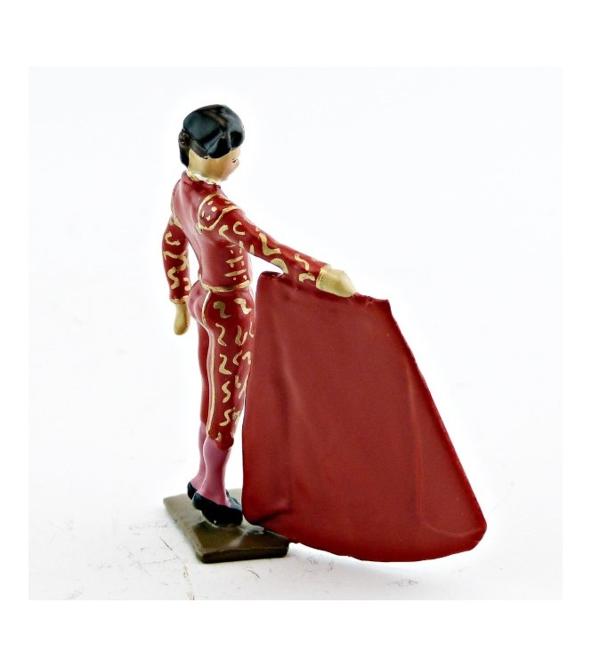 Toréro (costume rouge) avec muleta