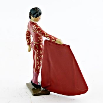 Toréro (costume rouge) avec muleta