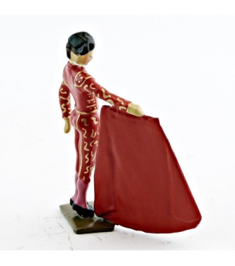 Toréro (costume rouge) avec muleta