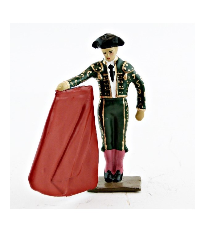 Toréro (costume vert) avec muleta
