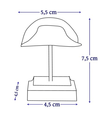 Bicorne seul sur socle bois