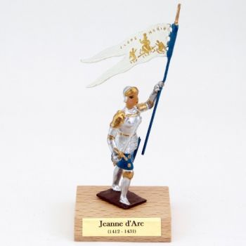 Jeanne d'Arc sur socle bois