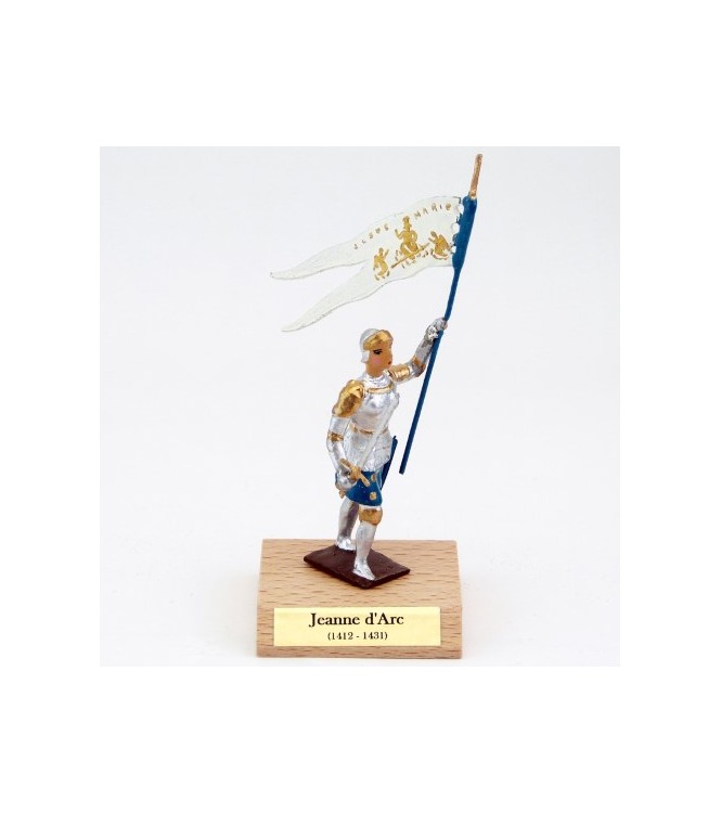 Jeanne d'Arc sur socle bois