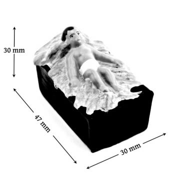 Jésus (grande crèche ronde-bosse, 45 x 28 mm)