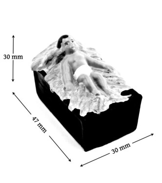 Jésus (grande crèche ronde-bosse, 45 x 28 mm)
