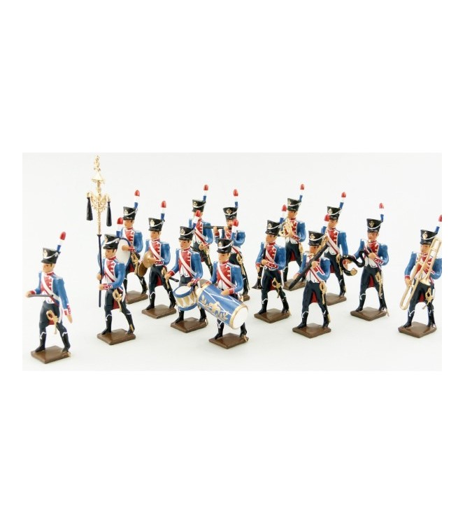 Musique du 17e Rgt d'infanterie légère, ensemble de 14 musiciens