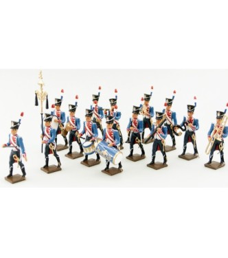 Musique du 17e Rgt d'infanterie légère, ensemble de 14 musiciens