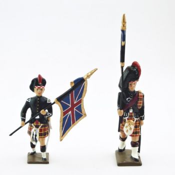 drapeau du 48e rgt de Highlanders ''Gordon'' (H. 6,5 CM)