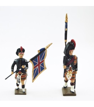 drapeau du 48e rgt de Highlanders ''Gordon'' (H. 6,5 CM)
