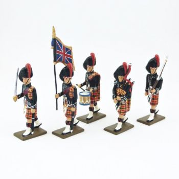 ens. de 5 pers. du 48e rgt de Highlanders ''Gordon'' (H. 6,5 CM)