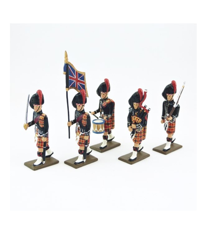 ens. de 5 pers. du 48e rgt de Highlanders ''Gordon'' (H. 6,5 CM)