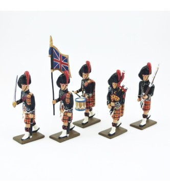 ens. de 5 pers. du 48e rgt de Highlanders ''Gordon'' (H. 6,5 CM)
