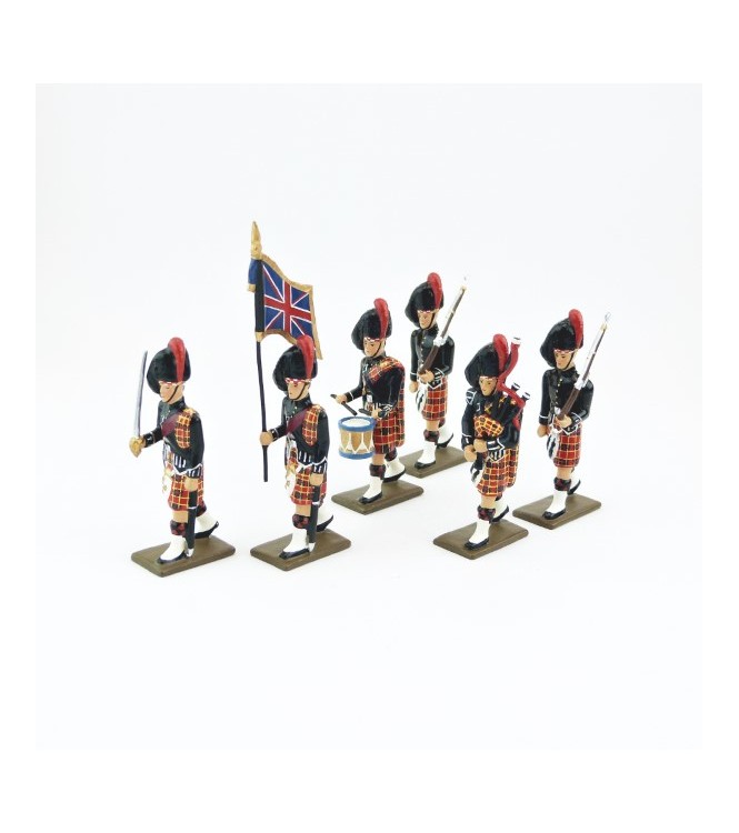 ens. de 6 pers. du 48e rgt de Highlanders ''Gordon'' (H. 6,5 CM)
