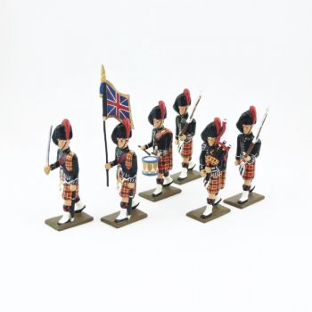 ens. de 6 pers. du 48e rgt de Highlanders ''Gordon'' (H. 6,5 CM)