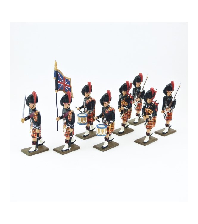 ens. de 8 pers. du 48e rgt de Highlanders ''Gordon'' (H. 6,5 CM)