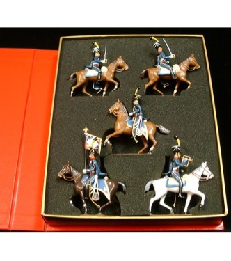 coffret de 5 cavaliers - Hussards 1er rgt (1808)