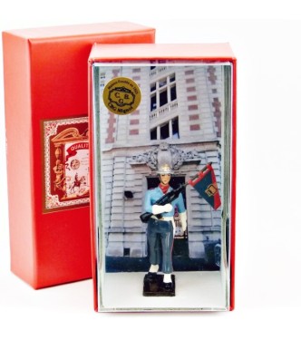 porte-fanion des pompiers en coffret de présentation