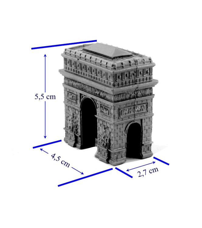 petit Arc de triomphe en volume (h. 5 cm x l. 4,5 cm x p. 2,5 cm)