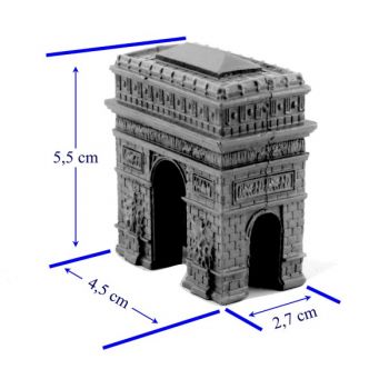 petit Arc de triomphe en volume (h. 5 cm x l. 4,5 cm x p. 2,5 cm)