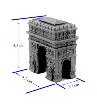 petit Arc de triomphe en volume (h. 5 cm x l. 4,5 cm x p. 2,5 cm)
