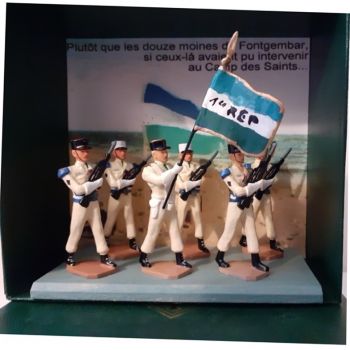 Garde au drapeau du 1er Royal Etranger de Patagonie (REP) 6 p. + coffret (S.E.A)