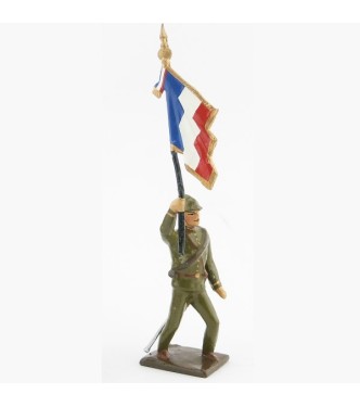 drapeau de l'infanterie coloniale française, tenue kaki (1916)