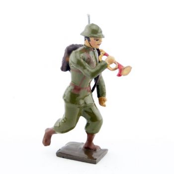 clairon de l'infanterie coloniale française, tenue kaki (1916)