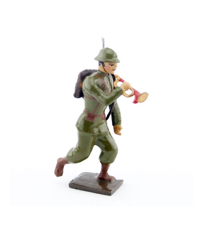 clairon de l'infanterie coloniale française, tenue kaki (1916)