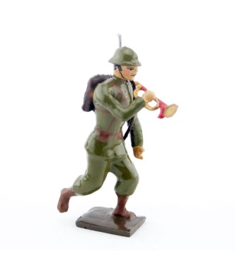 clairon de l'infanterie coloniale française, tenue kaki (1916)