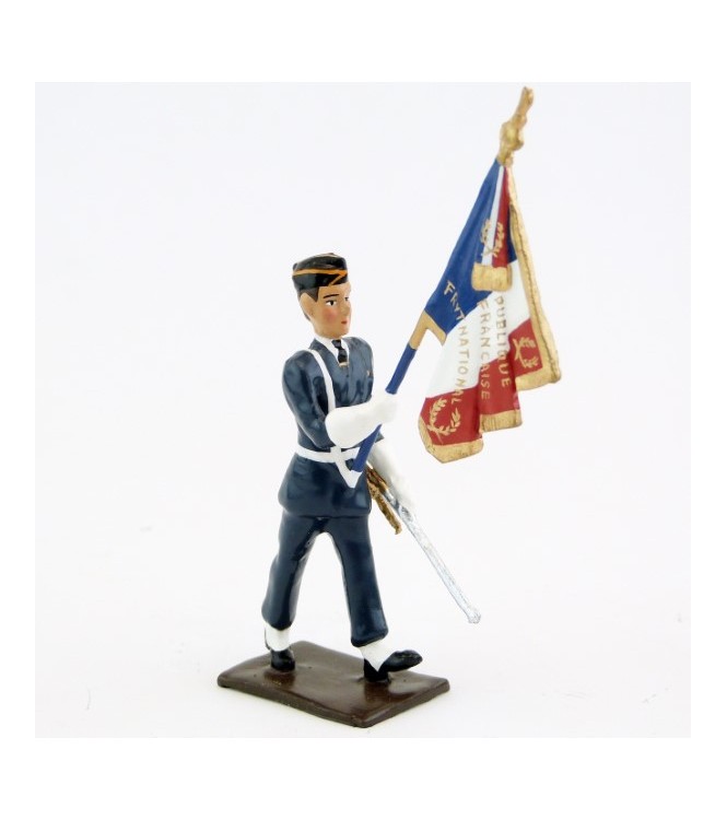 Porte-drapeau du Prytanée National Militaire de la Flèche au défilé