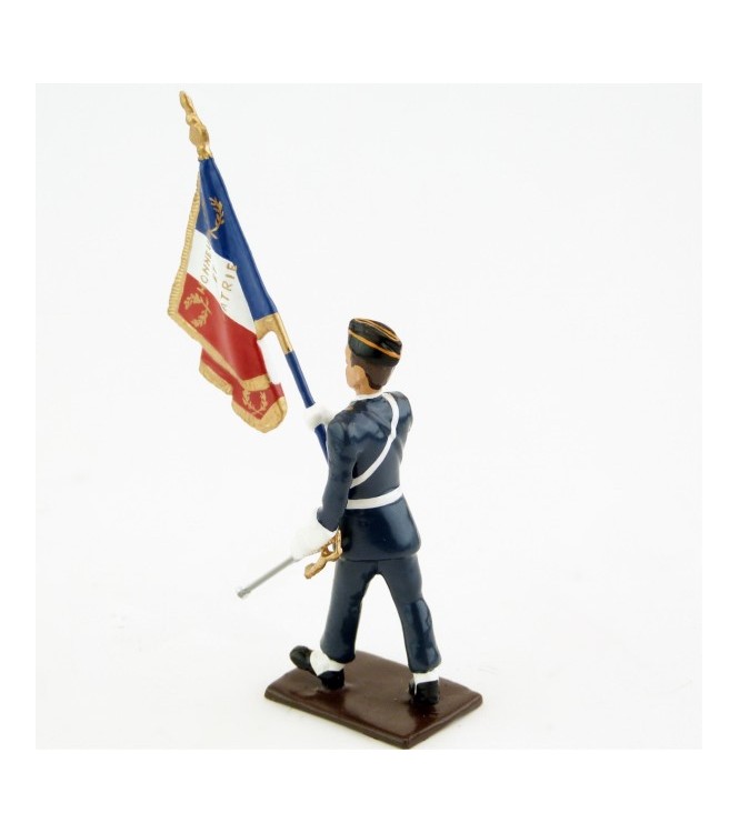 Porte-drapeau du Prytanée National Militaire de la Flèche au défilé