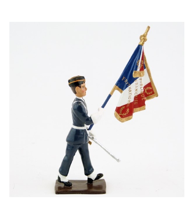 Porte-drapeau du Prytanée National Militaire de la Flèche au défilé