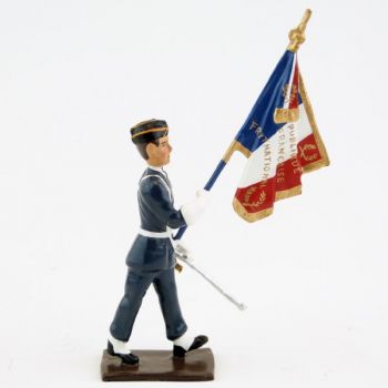 Porte-drapeau du Prytanée National Militaire de la Flèche au défilé